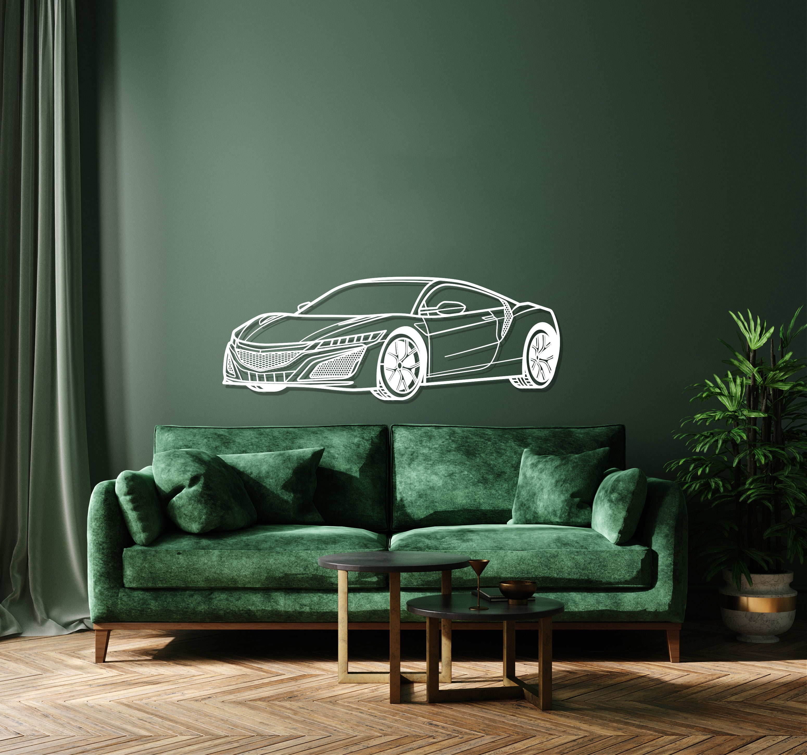 2017 NSX Perspective Metal Car Wall Art - MT1213