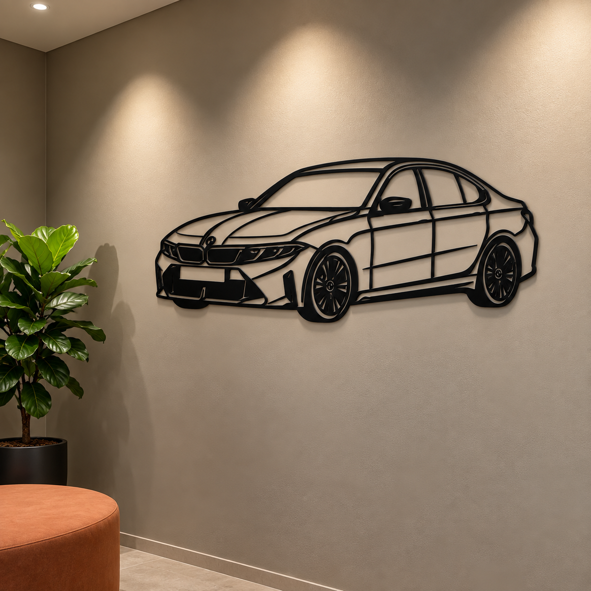 2021 M3 G80 Competition Perspektive Metall Auto Wandkunst - MT0467