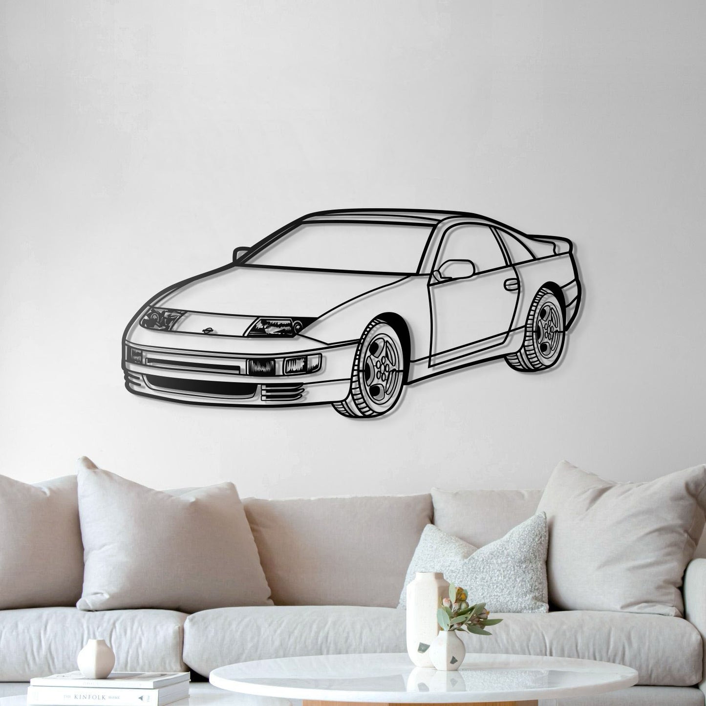 1986 300ZX Z31 Perspective Metal Car Silhouette - MT1491