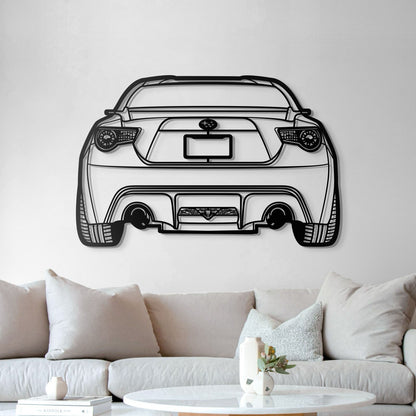 2016 BRZ Back View Metal Car Wall Art - MT1489