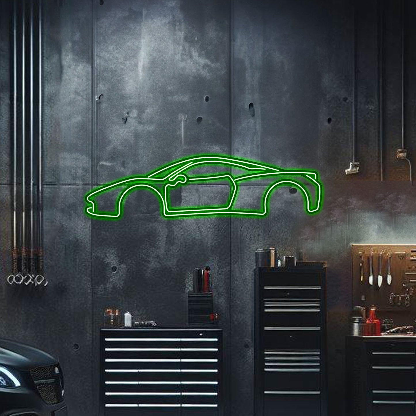 458 Italia Metal Neon Car Wall Art - MTN0025