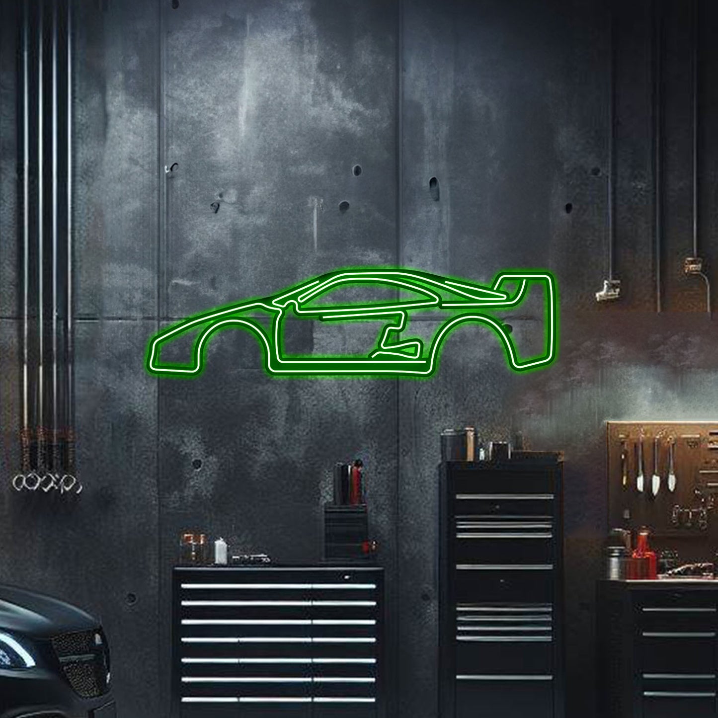 F40 Metal Neon Car Wall Art - MTN0026