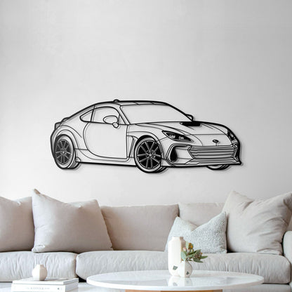 BRZ Perspective Metal Car Silhouette - MT1488