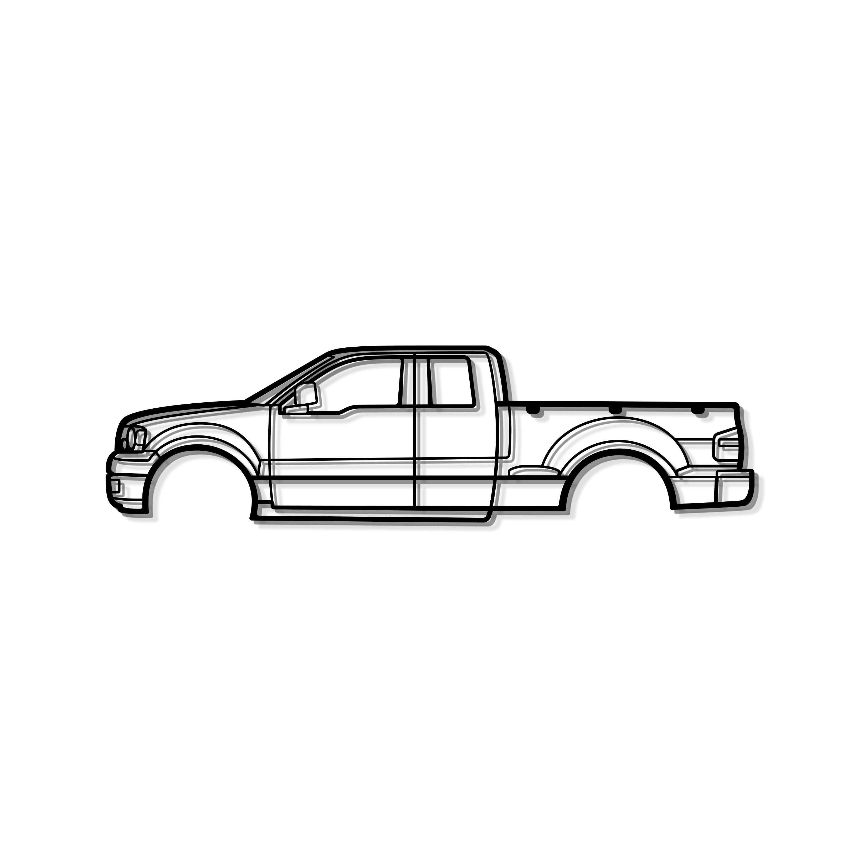 2004 F-150 11th Gen Metal Car Wall Art - MT0314