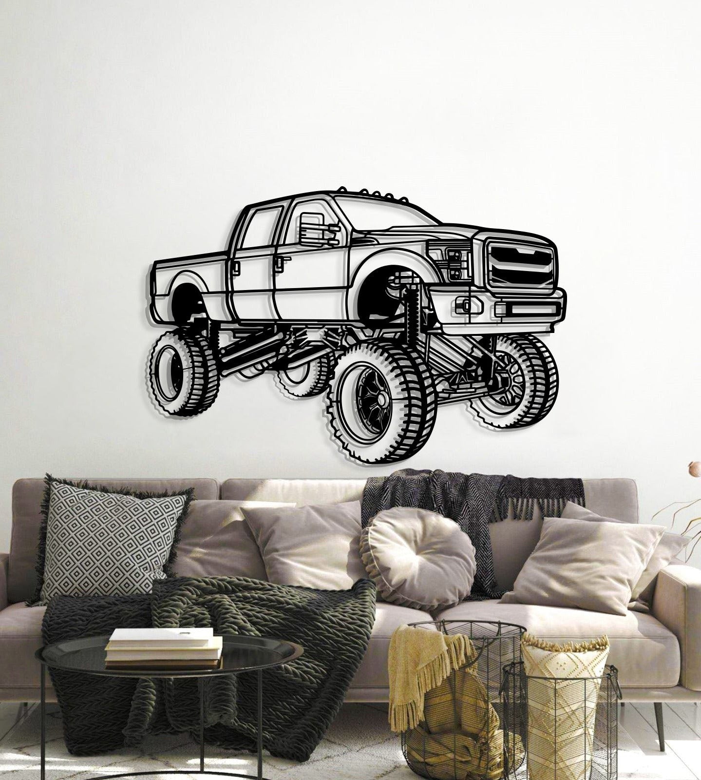 2016 F-250 4X4 Perspective Metal Car Wall Art - MT1269