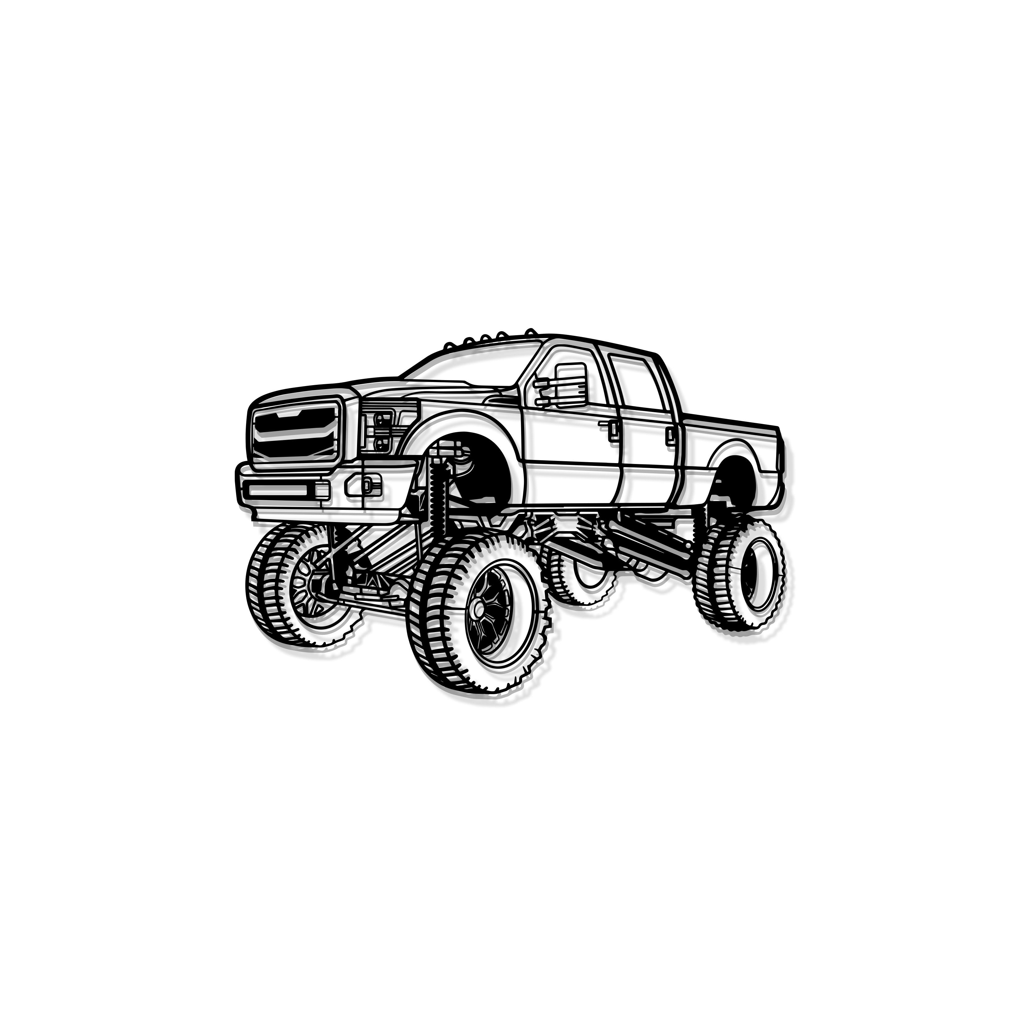 2016 F-250 4X4 Perspective Metal Car Wall Art - MT1269