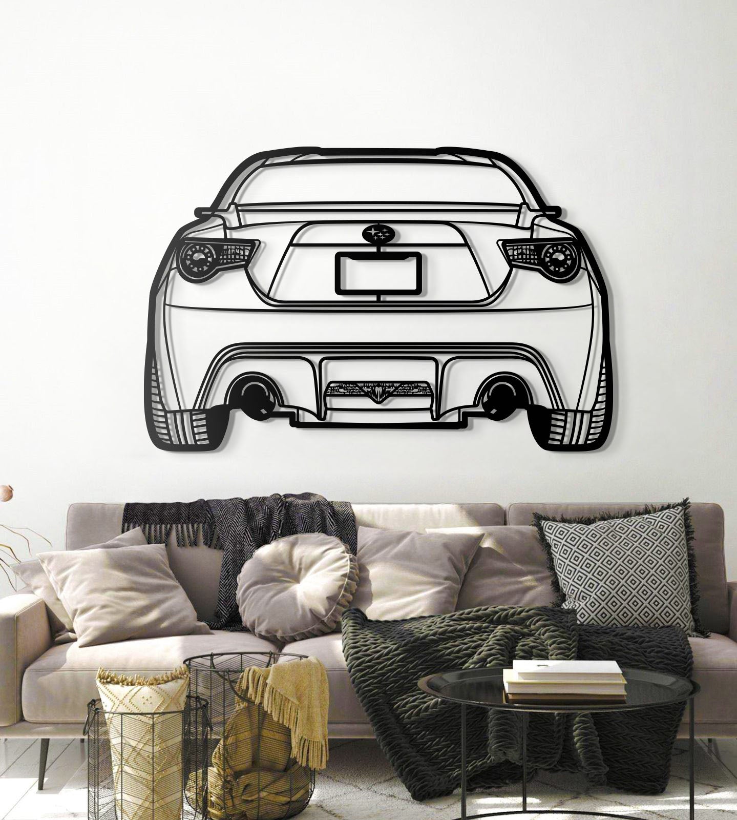 2016 BRZ Back View Metal Car Wall Art - MT1489