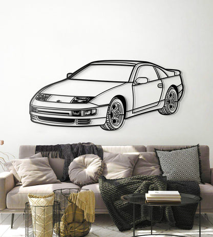1986 300ZX Z31 Perspective Metal Car Silhouette - MT1491