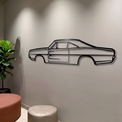 1968 Charger Metal Car Wall Art - MT0107
