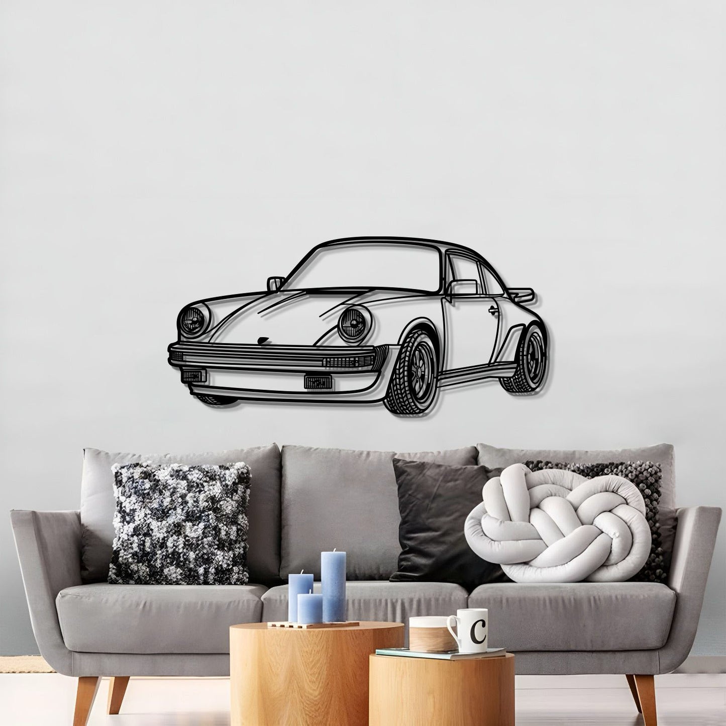 Large 2010 911 930 perspective wall art for garage or man cave