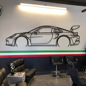911 GT3 RS Model 992 Detailed Metal Car Wall Art - MT0859
