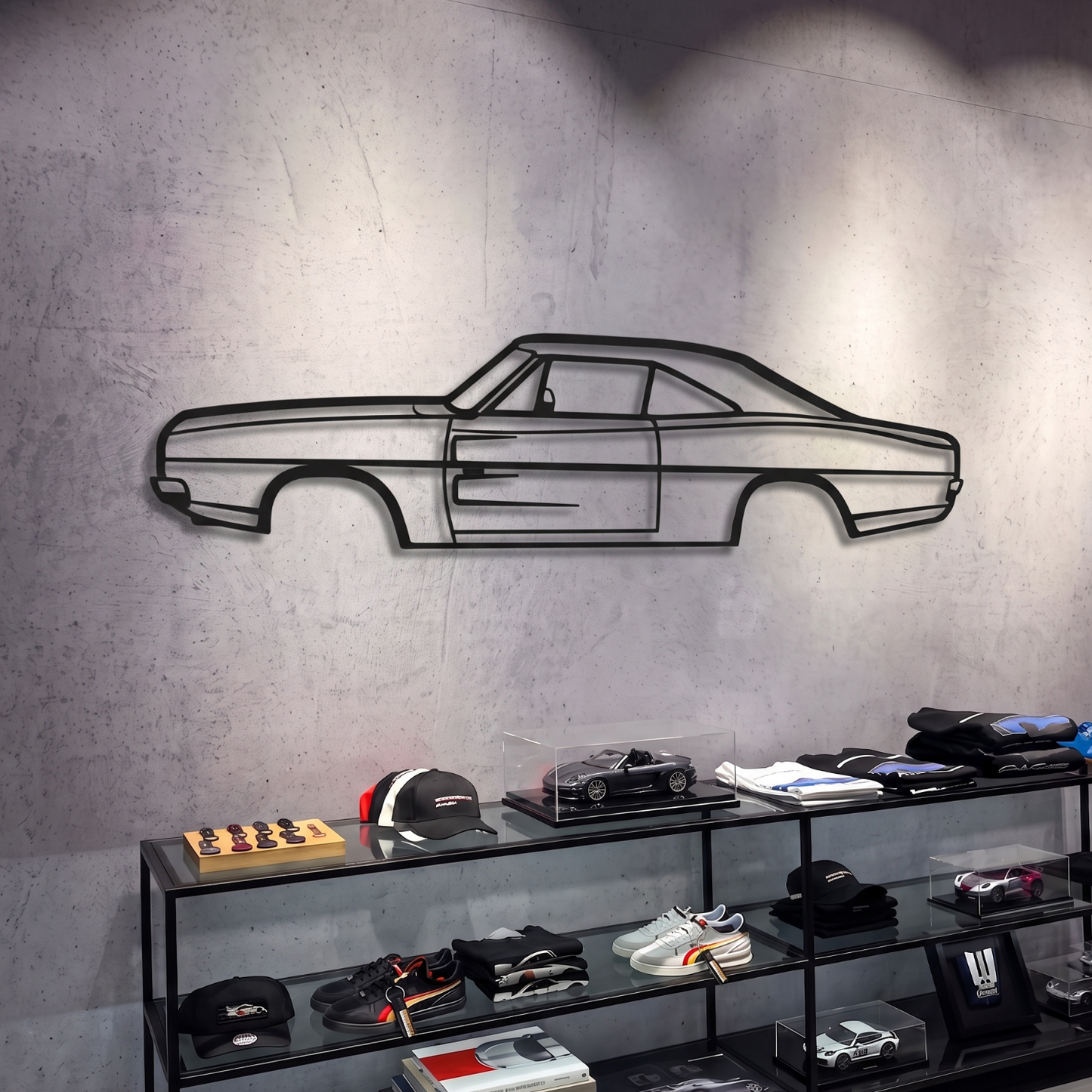 1968 Charger Metal Car Wall Art - MT0107