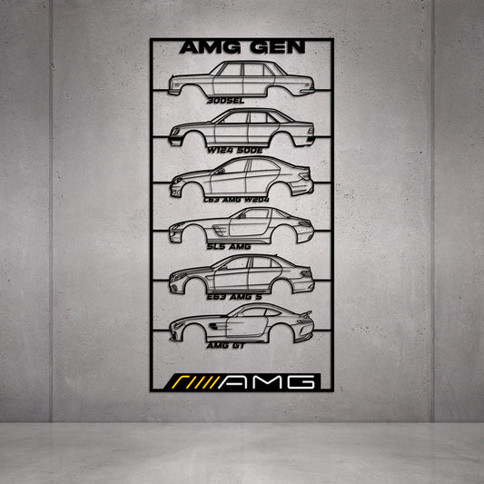 AMG Gen's Metal Neon Car Wall Art - MTN0276