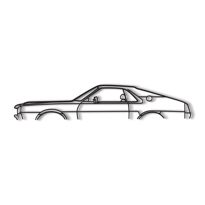 Design enthusiasts will admire how the 1970 AMC AMX is transformed into modern metal wall art