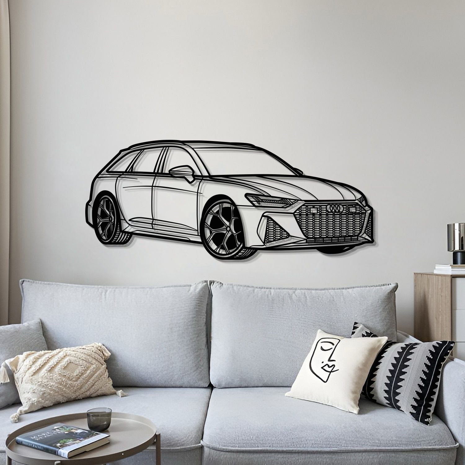 RS6 Perspective Metal Car Wall Art - MT0426