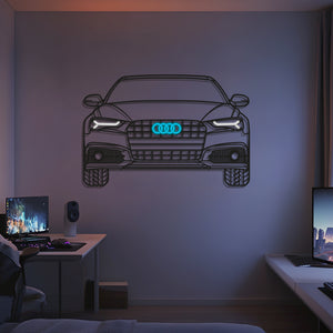 S6 Front View Metal Neon Car Wall Art - MTN0267