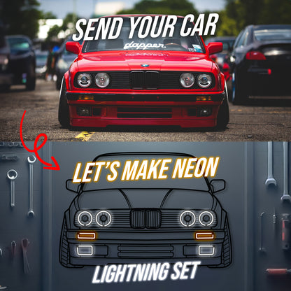 Ihr personalisiertes Metall-Neon-Wandbild für Autos - MTN0112