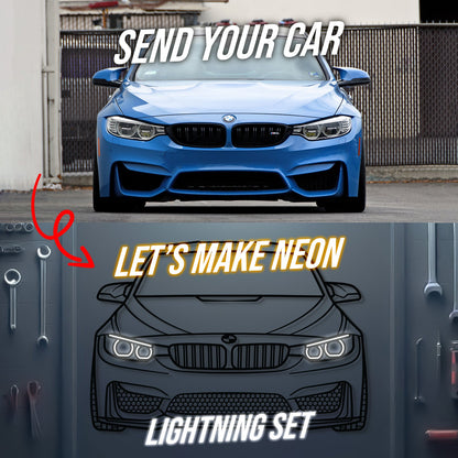 Ihr personalisiertes Metall-Neon-Wandbild für Autos - MTN0112