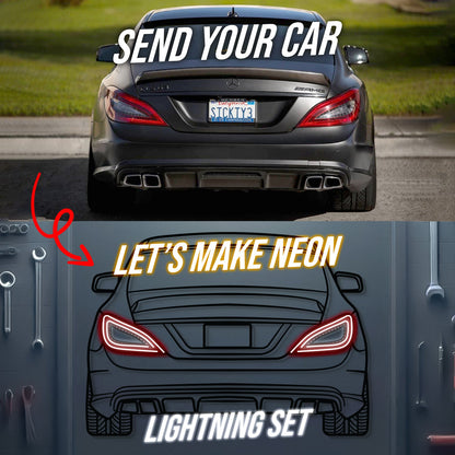 Ihr personalisiertes Metall-Neon-Wandbild für Autos - MTN0112