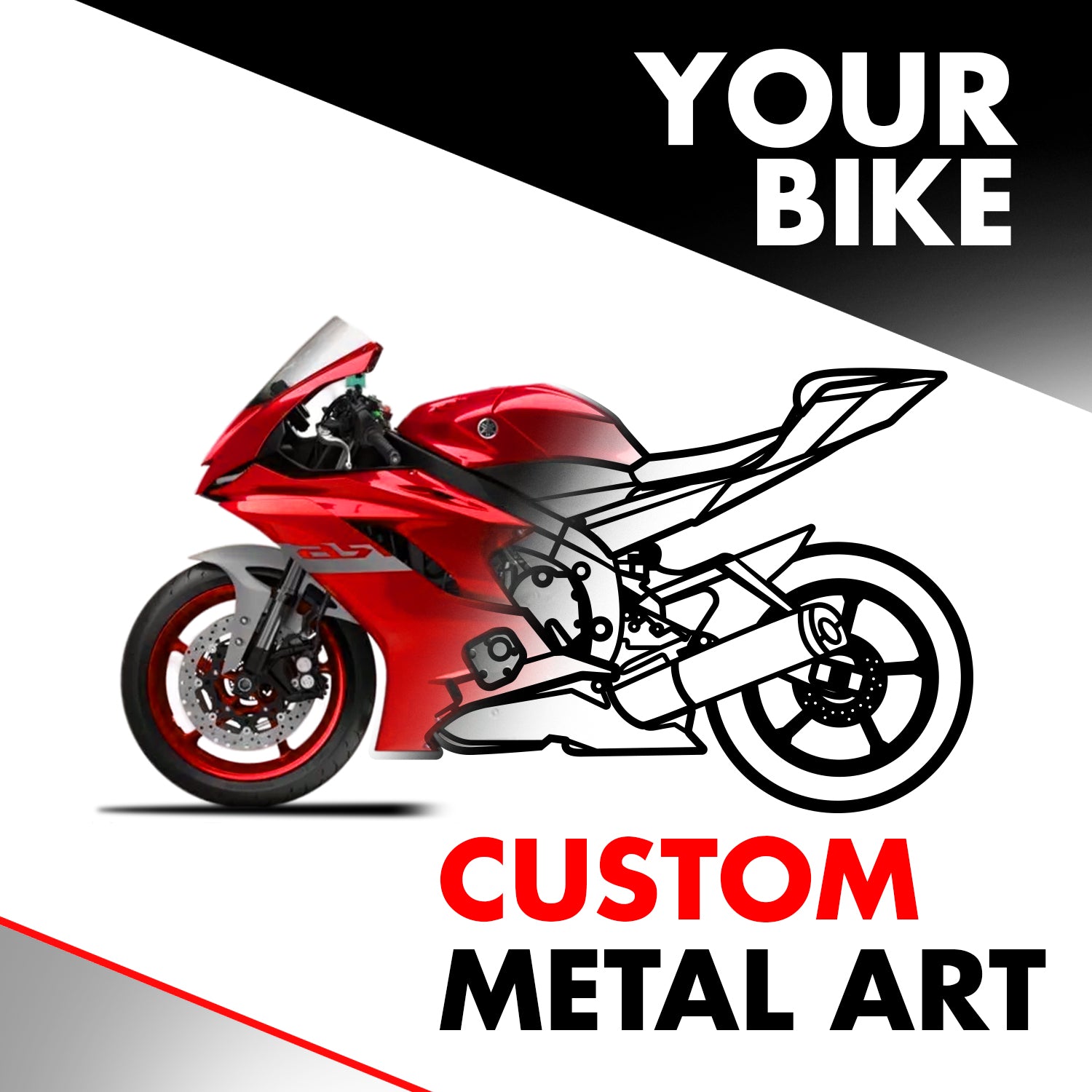 Your Personalized Motorcycle Metal Wall Art - MT1114