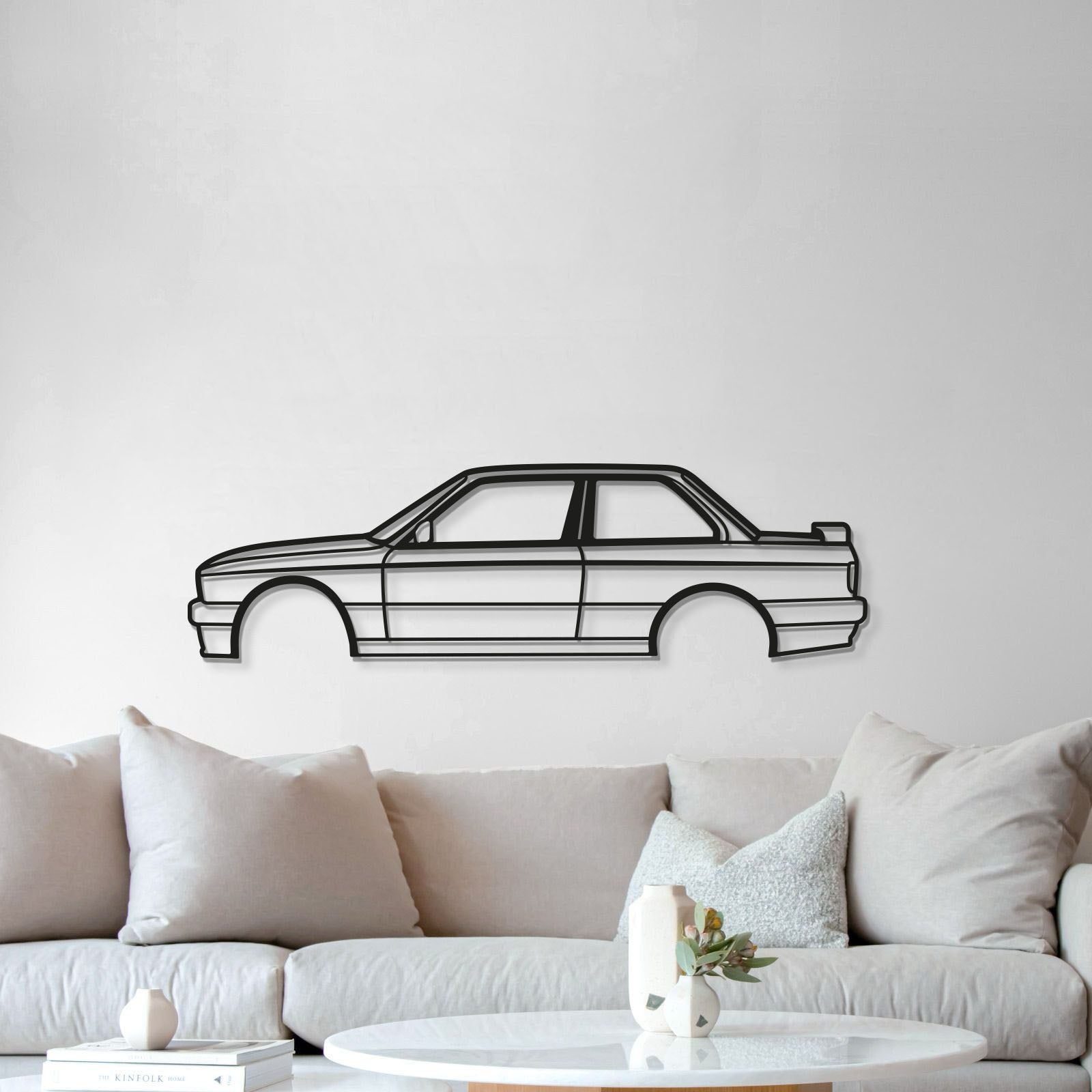 E30 M Tech II Coupe Metal Car Wall Art - MT0933