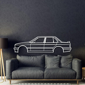 E30 M Tech II Sedan Metal Car Wall Art - MT0934