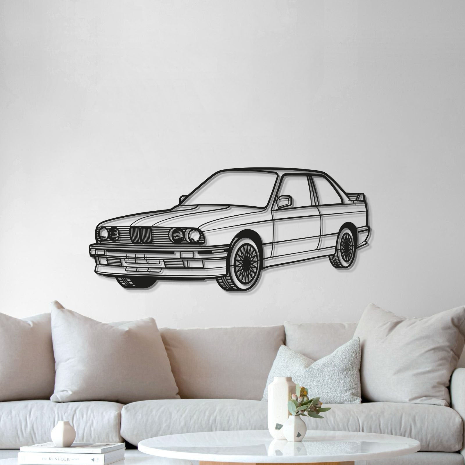 E30 Perspective Metal Car Wall Art - MT0428