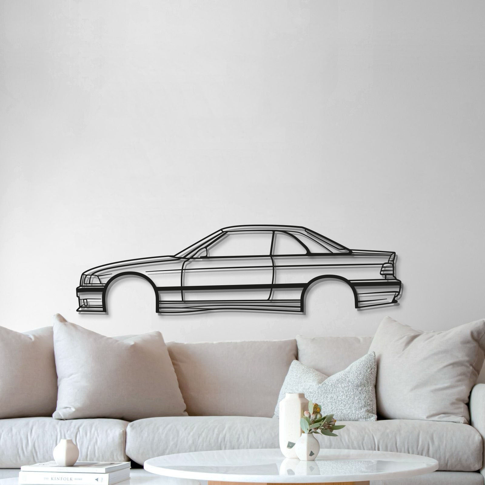 E36 CABRIO WITH HARD TOP Metal Car Wall Art - MT0942