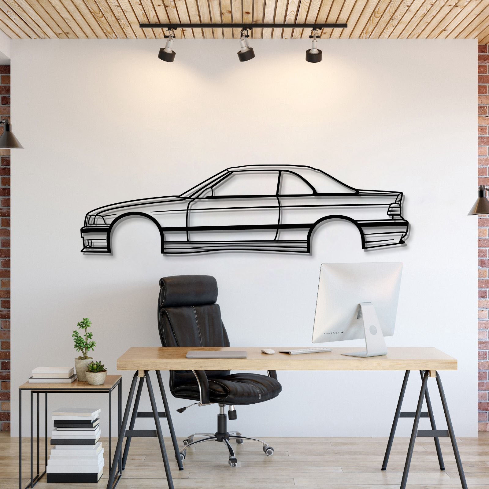 E36 CABRIO WITH SOFT TOP Metal Car Wall Art - MT0943