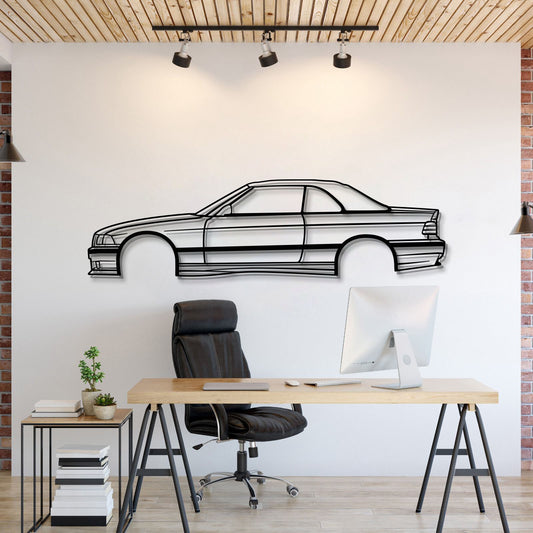 E36 CABRIO MIT STOFFDACH Metall Auto Wandkunst - MT0943