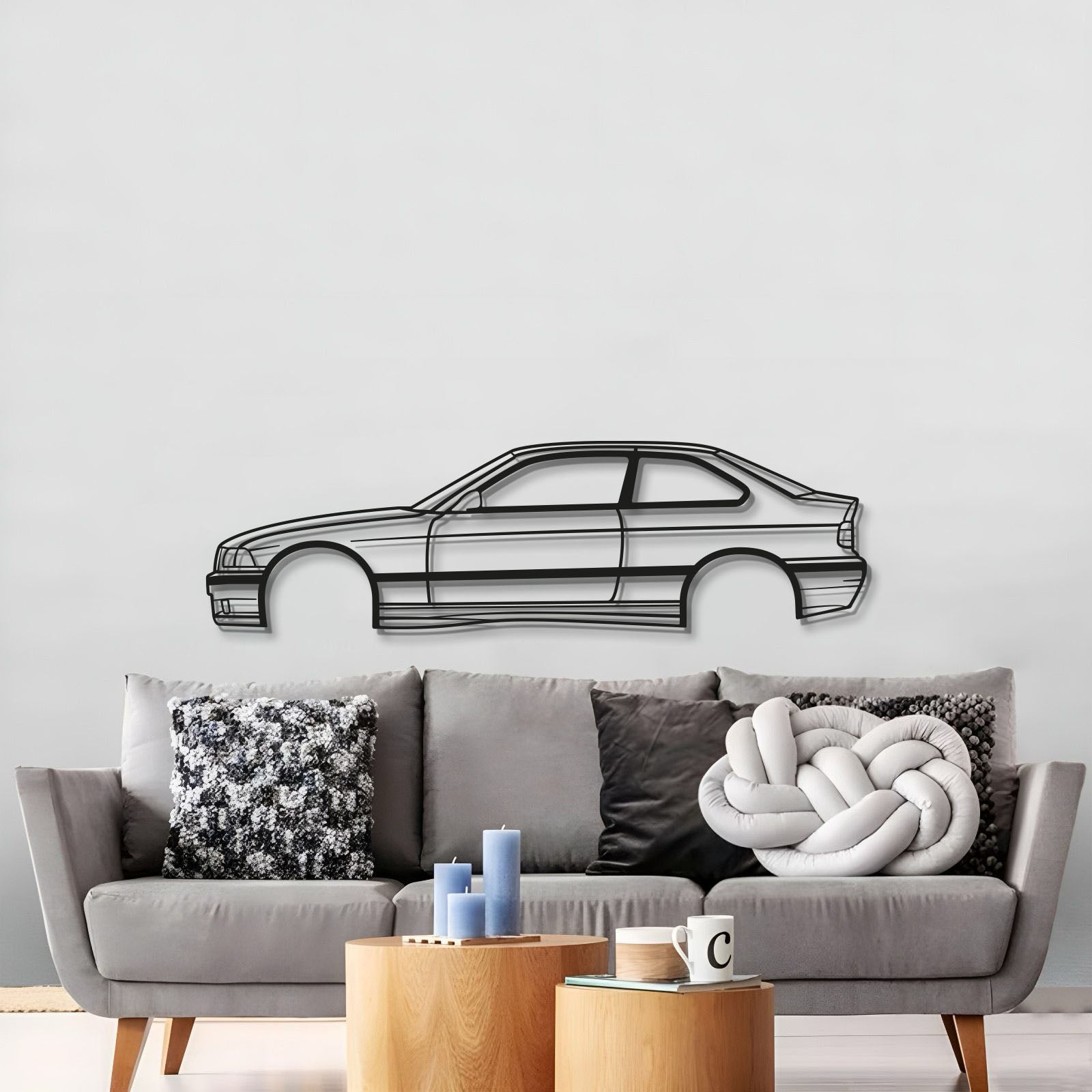 E36 Compact Metal Car Wall Art - MT0944