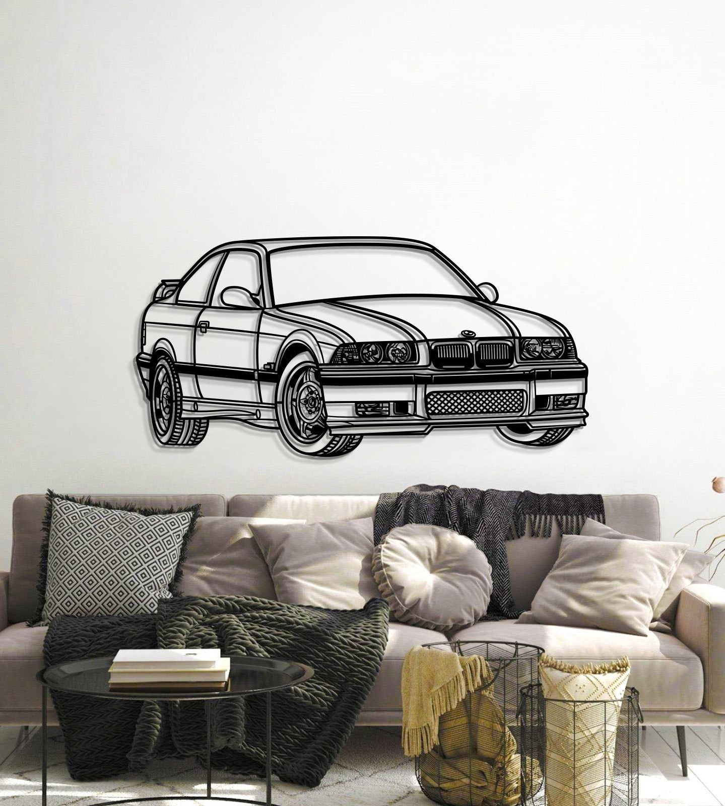 E36 Perspective Metal Car Wall Art - MT0431