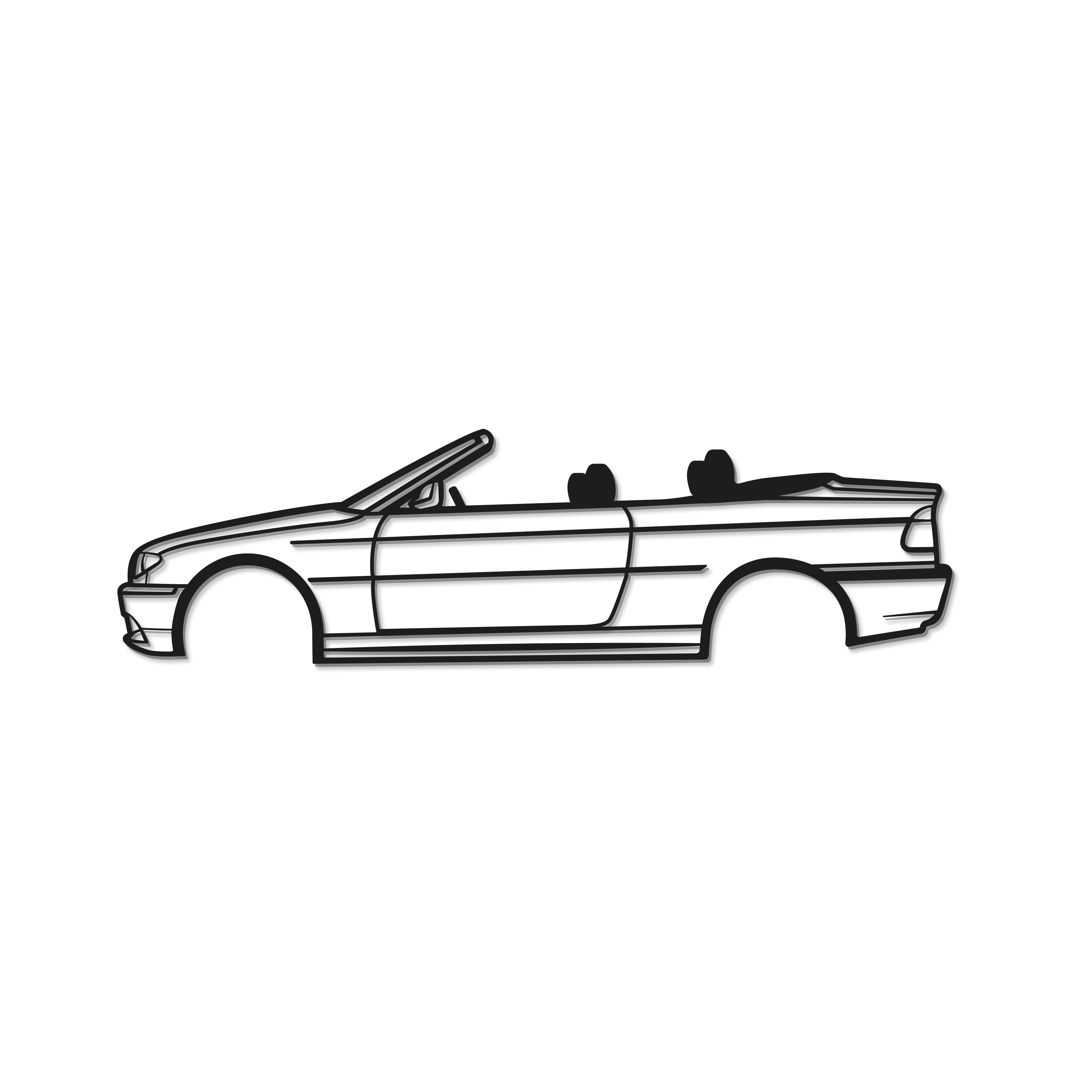 E46 CABRIO Metal Car Wall Art - MT0953