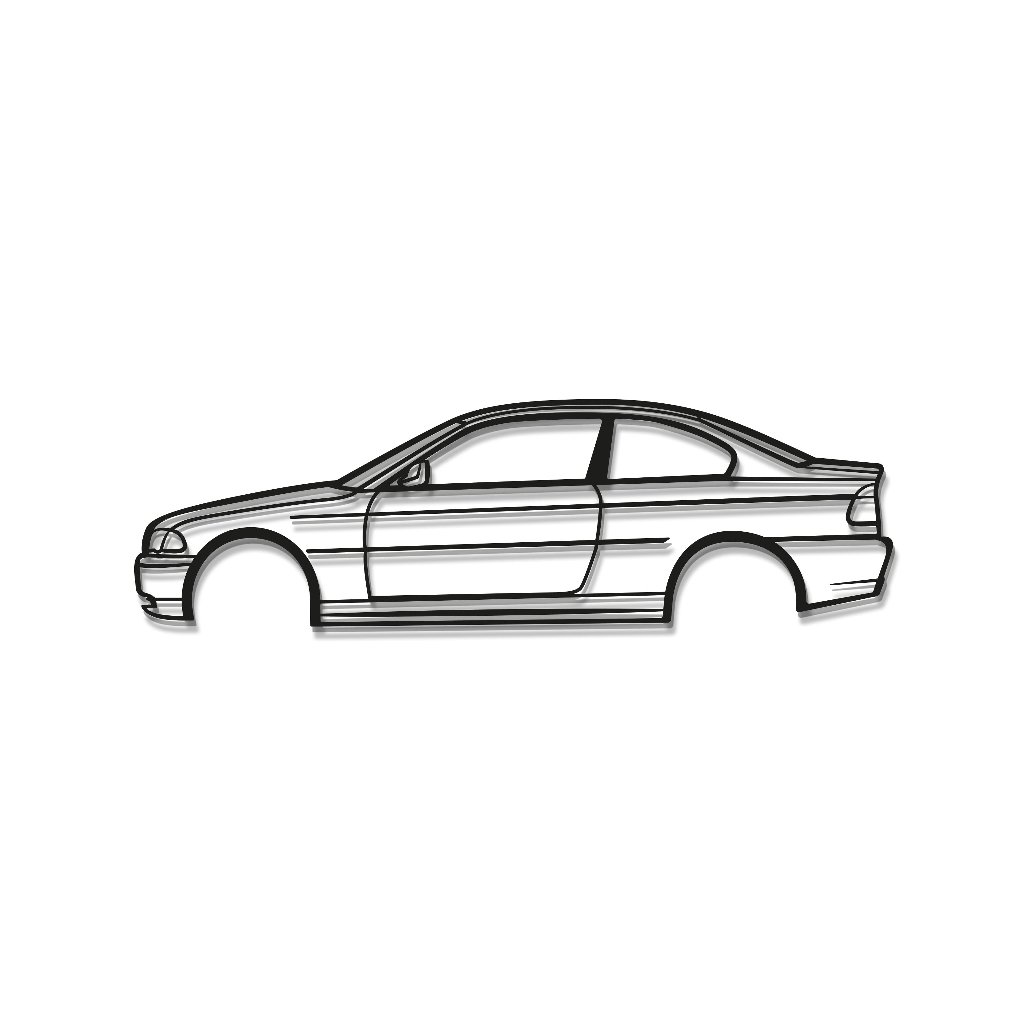 E46 Coupe Metal Car Wall Art - MT0955