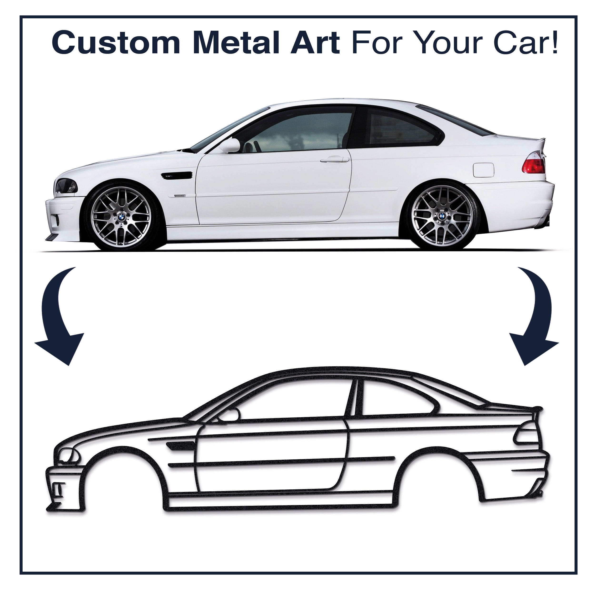 Your Personalized Car Side View Metal Wall Art - MT1382