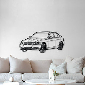 E90 Perspective Metal Car Wall Art - MT0429