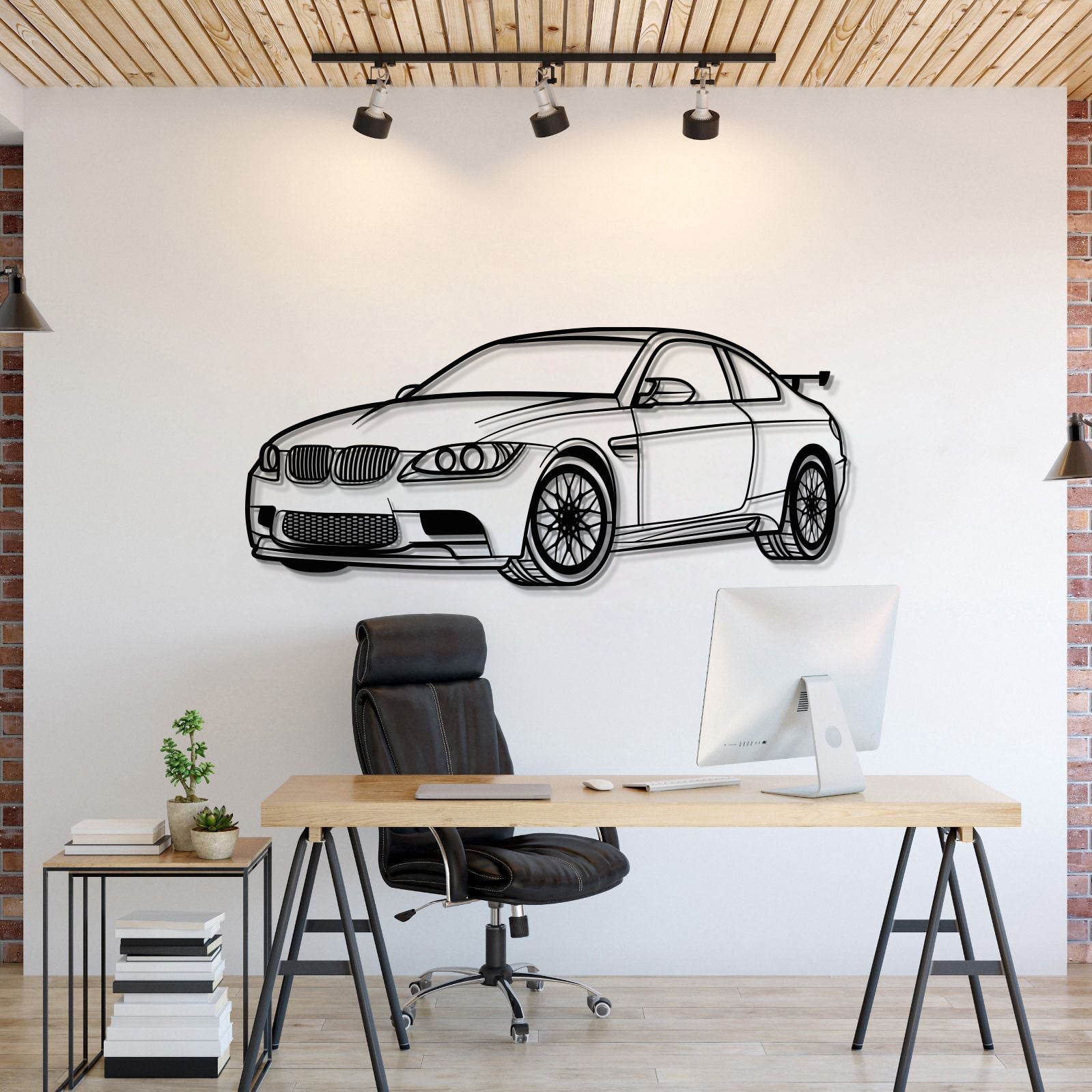 E92 M3 Perspective Metal Car Wall Art - MT0430