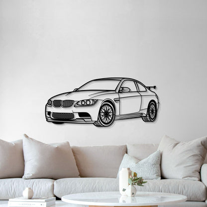 BMW E92 M3 perspective metal wall art lifted 1 cm for 3D effect 