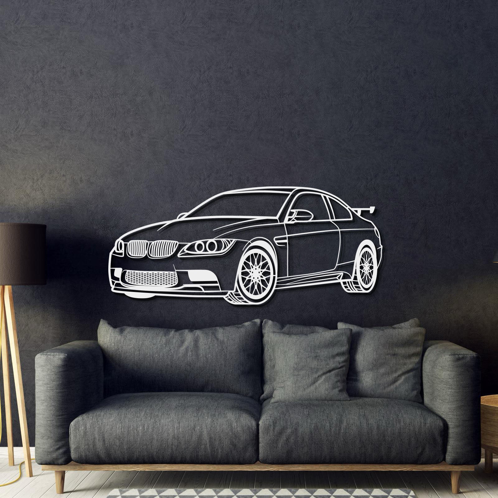 E92 M3 Perspective Metal Car Wall Art - MT0430