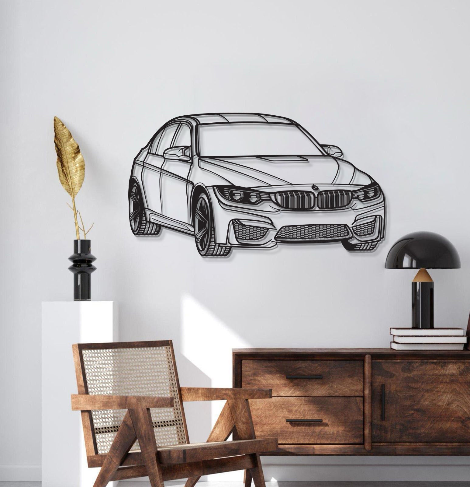 F80 Perspective Metal Car Wall Art - MT1126