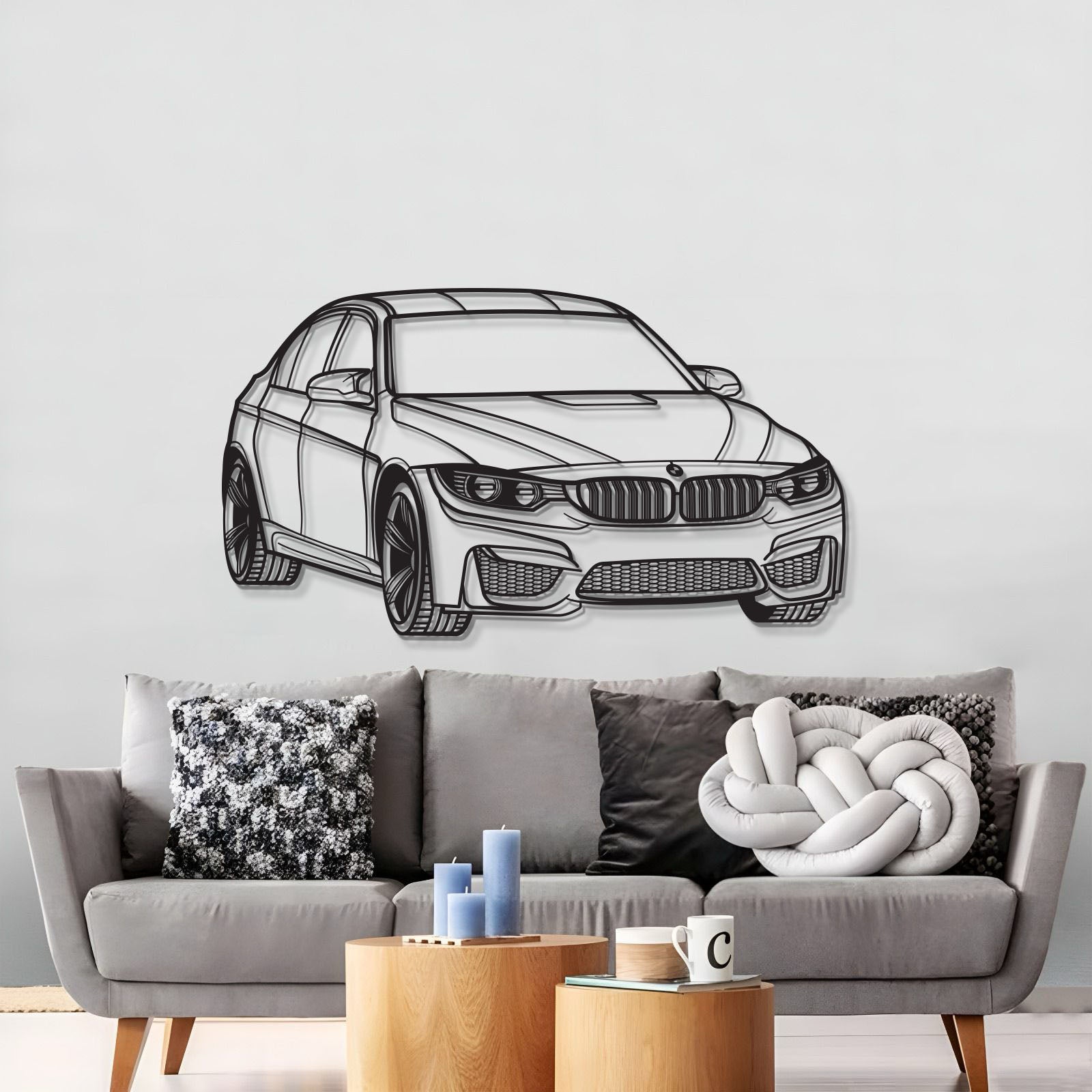 F80 Perspective Metal Car Wall Art - MT1126