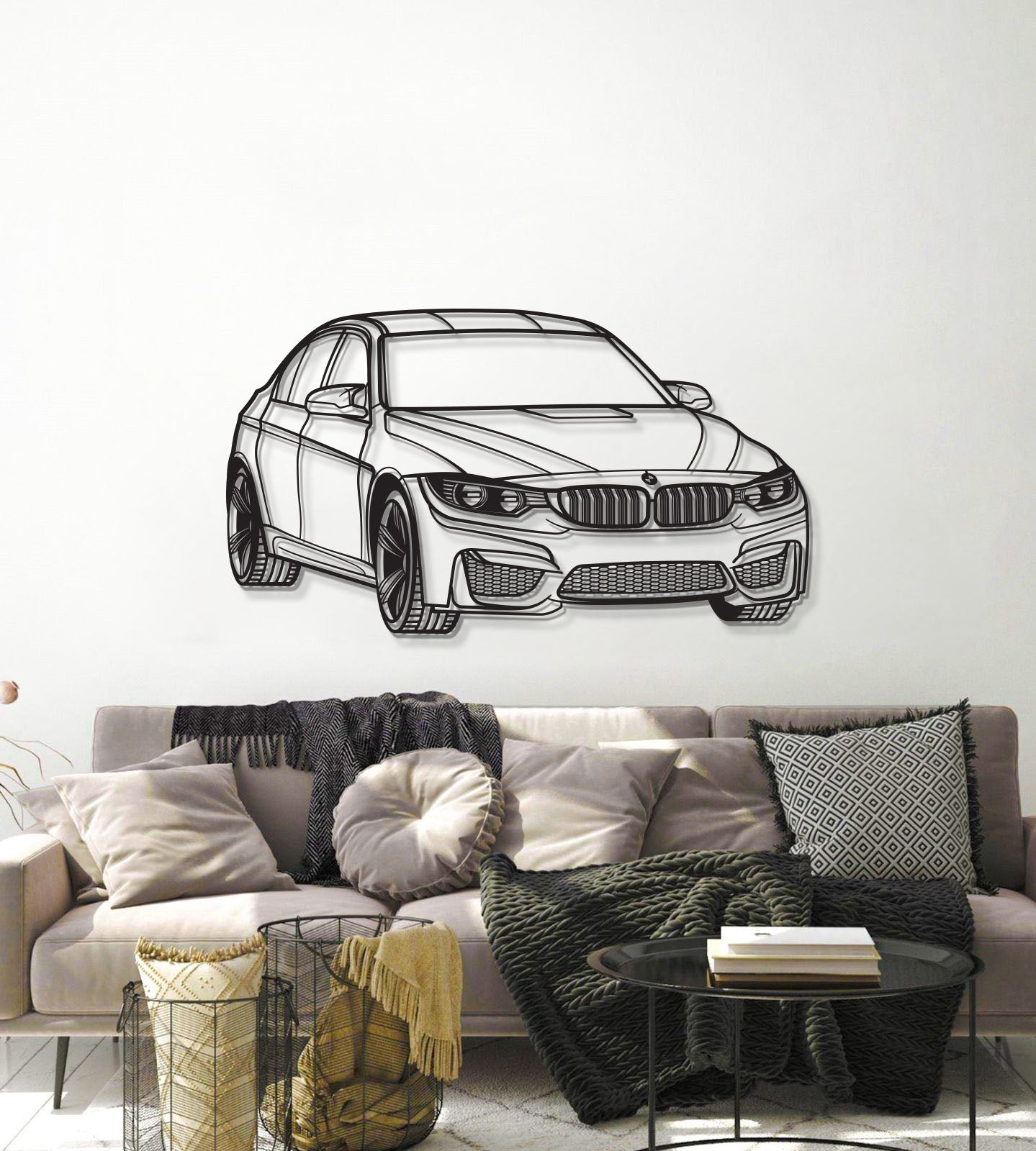 F80 Perspective Metal Car Wall Art - MT1126