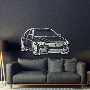 F80 Perspective Metal Car Wall Art - MT1126