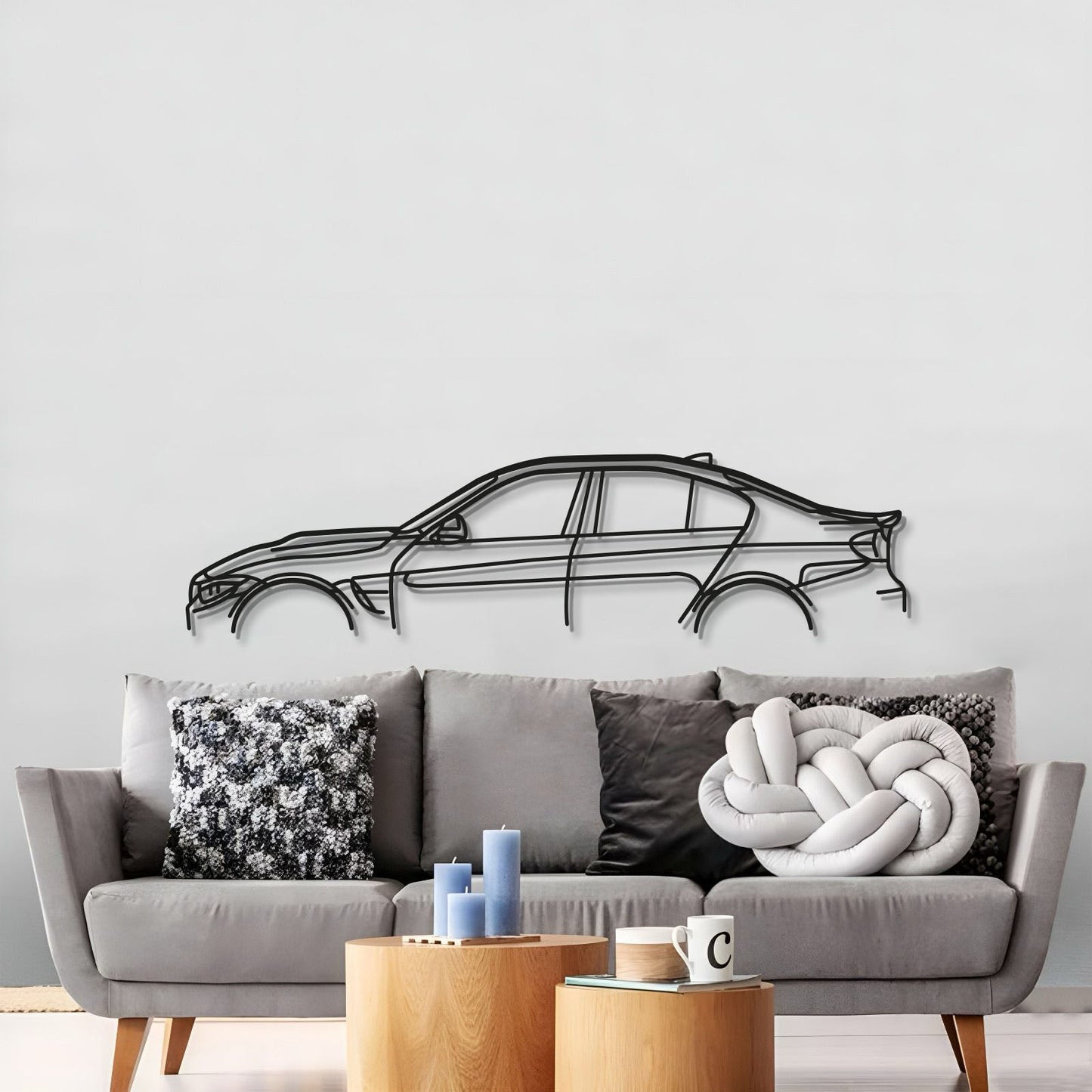 BMW M3 F80 metal wall art in matte finish for man cave