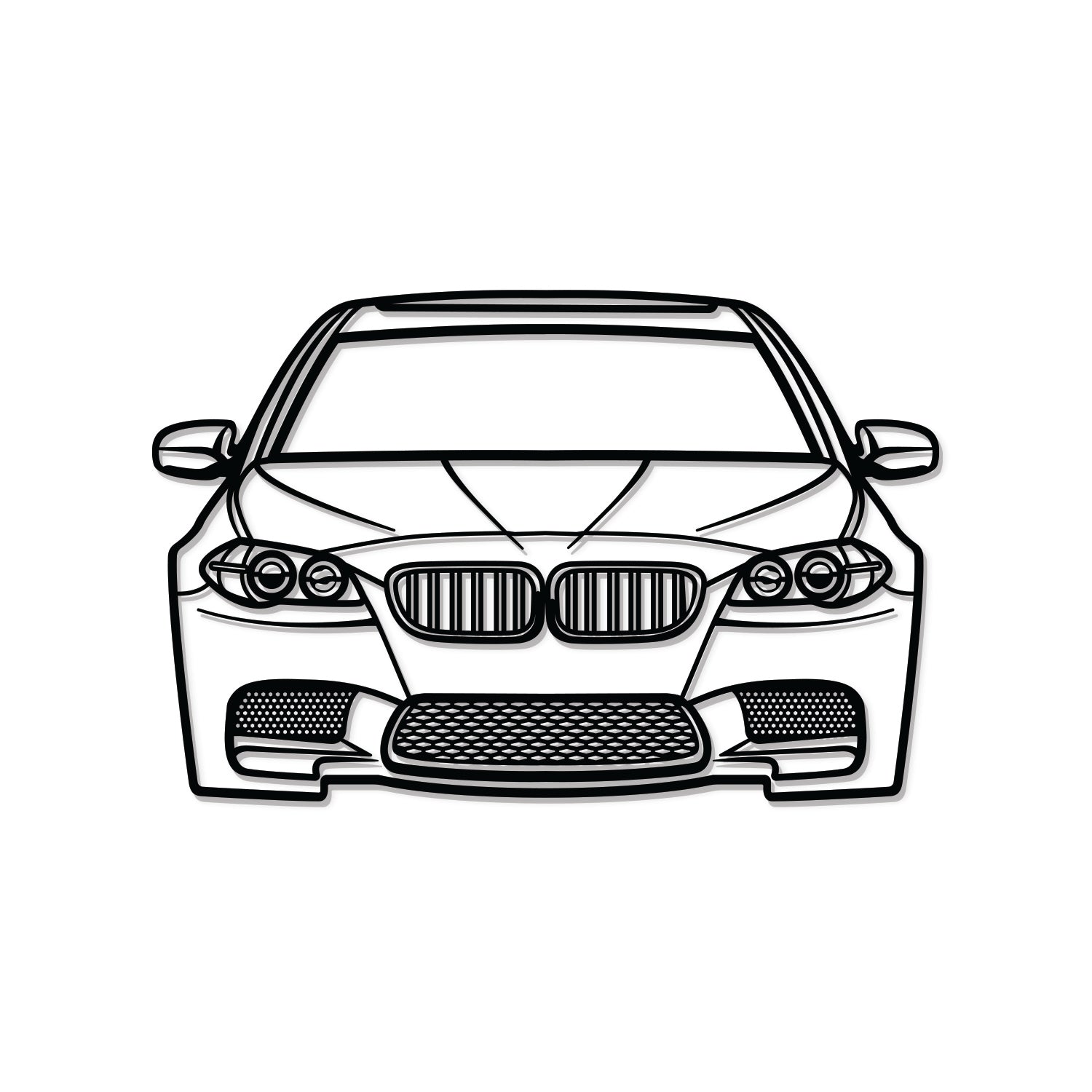 F10 M5 Front View Metal Car Wall Art - MT969