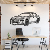 M760 XDrive Limousine Perspective Metal Car Wall Art - MT1244