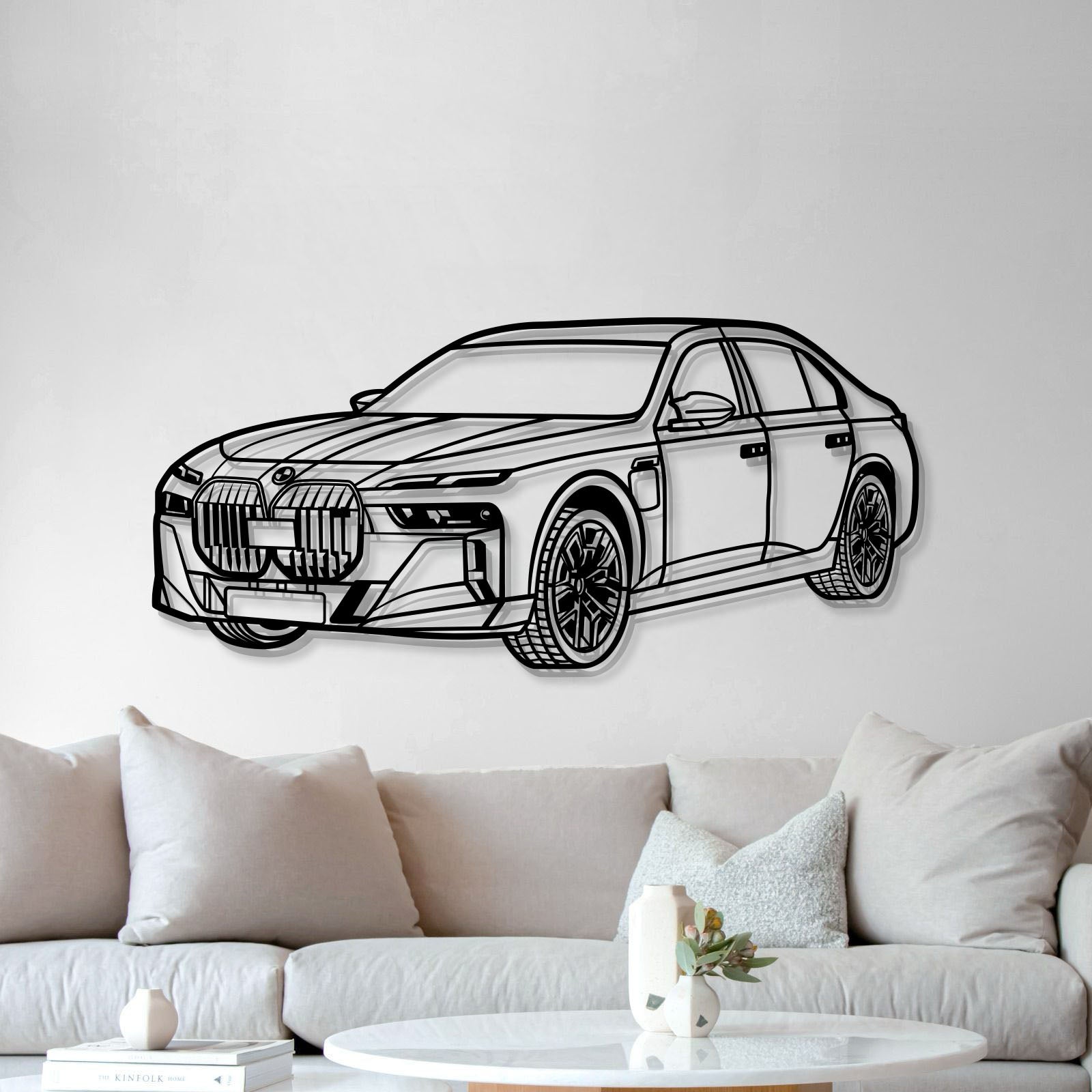 M760 XDrive Limousine Perspective Metal Car Wall Art - MT1244