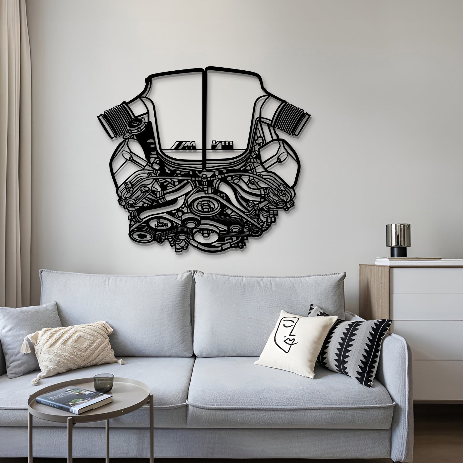 S85 V10 Metal Engine Block Wall Art - MTEB-0003