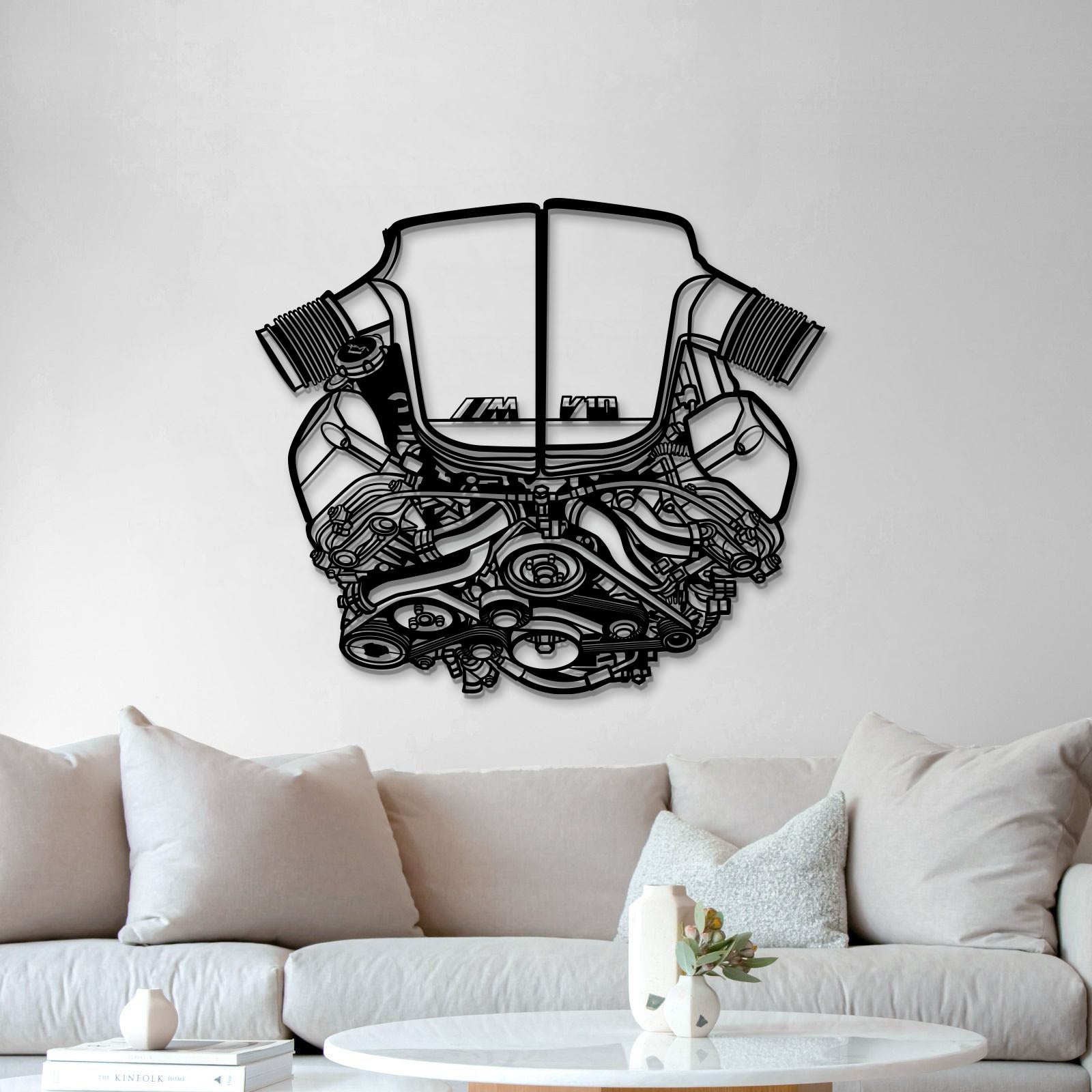 S85 V10 Metal Engine Block Wall Art - MTEB-0003