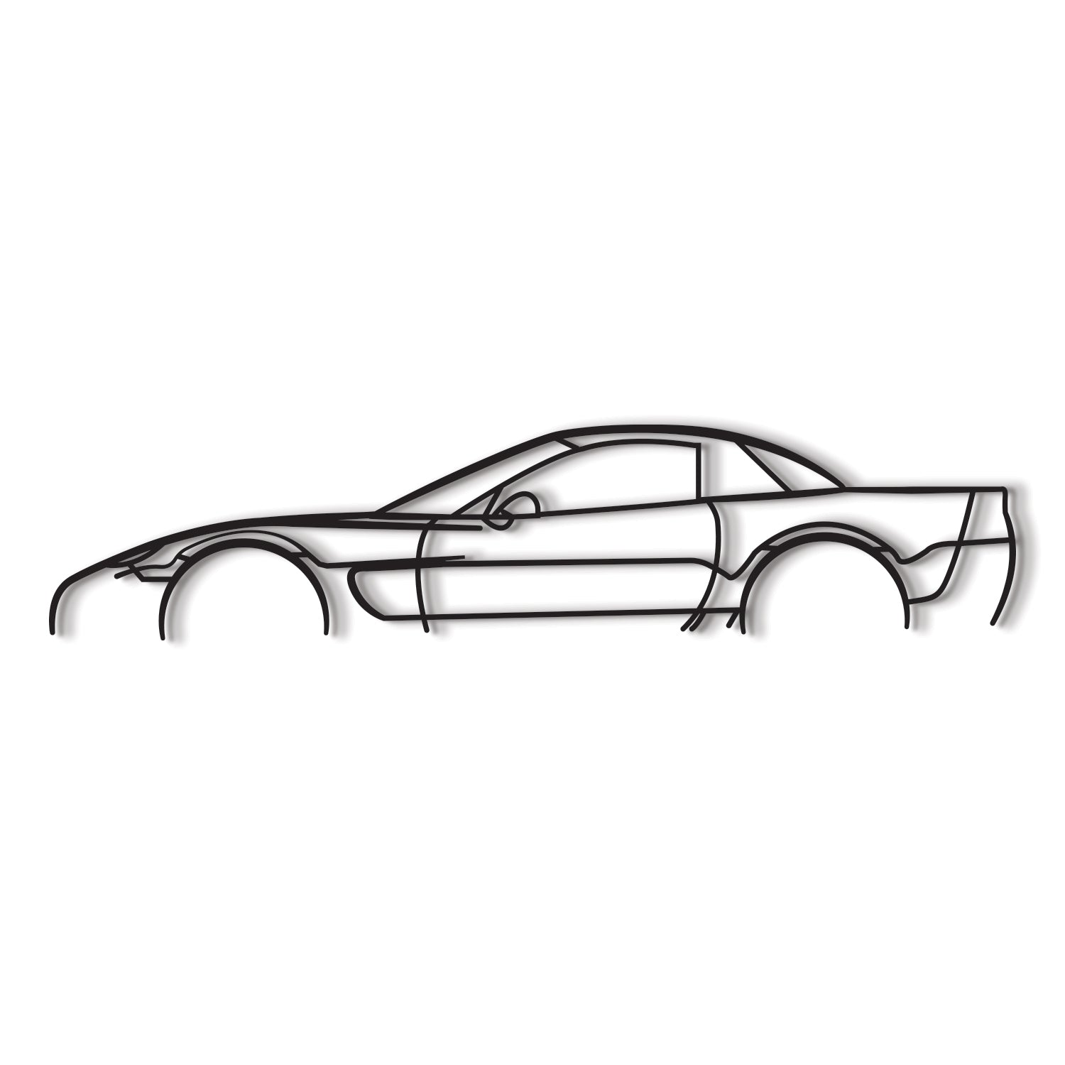 2002 Corvette C5 Z06 Metal Car Wall Art - MT0295